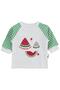 Watermelon Scented Renglan Sleeve 0-9 Months Sweatshirt - Ecru