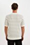 Standard Fit Crew Neck Striped Cotton Pack Short Sleeve T-Shirt D3581Ax24Sm - 5