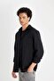 Regular Fit Buttoned Collar Basic Plain Cotton Blend Long Sleeve Shirt D4183Ax24Au - 3