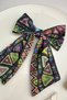 Ethnic Patterned Automatic Hair Clip with Tail (12cm)