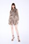 Shirt Collar Leopard Print Button Belted Long Sleeve Mini Dress D3956Ax24Au - 2