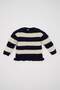 Striped Crew Neck Buttoned Knitwear Sweater Baby Girl C8088A524Au