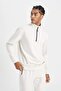 Standard Fit Mock Neck Zippered Athlete Sweatshirt D2022Ax24Au - 7