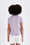 Defactofit Crop Crew Neck Sportsman Modal Short Sleeve T-Shirt D1280Ax24Hs - 8