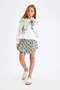 Okul Beli Elastic Waist Pleated Plaid Shorts Skirt Girls C7296A824Au - 3