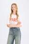 Oversize Wide Fit Crew Neck Printed Short Sleeve T-Shirt D5276Ax24Au - 4