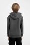 Boy's Pocketed Letter Printed Hooded Thick School Sweatshirt C7567A824Wn - 6