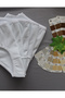 Girl's Heart Woven Rubber Cotton Fabric Briefs Panties 5 Pack (5 Pieces White) - 2