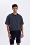 Relax Fit Crew Neck Striped Short Sleeve T-Shirt D2800Ax24Au - 6