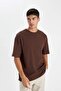 100% Cotton Relax Fit Crew Neck Short Sleeve Basic Plain T-Shirt D2531Ax24Au - 4
