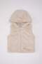 Baby Girl Hooded Plush Vest A3057A524Au