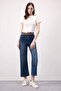 100% Cotton Culotte High Waist Short Belted Jean Pants D4325Ax24Au - 2