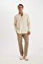 Relax Fit Polo Neck Cotton Long Sleeve Shirt C1106Ax24Sm - 2