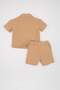 Baby Boy 2 Piece Set Muslin Short Sleeve Shirt Shorts C3438A524Sm - 5