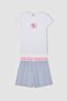 Girl's Printed Short Sleeve Shorts Pajama Set C8501A824Sm - 8