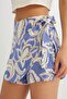 High Waist Patterned Wide Leg Viscose Shorts Skirt A8125Ax24Hs - 5