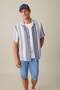 Regular Fit Apaş Collar Striped Short Sleeve Shirt D2060Ax24Hs - 3