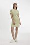 Bodycon Crew Neck Ribbed Camisole Short Sleeve Mini Dress C1503Ax24Sp - 2