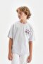 Boy's Oversize Fit Crew Neck Printed Short Sleeve T-Shirt C6284A824Hs - 5