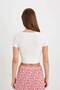 V-Neck Slim Fit Wrap Short Sleeve T-Shirt - D2911AX24SM - 7