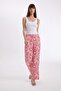 Straight Fit Patterned High Waist Wide Leg Pants with Pockets D3173Ax24Hs - 3