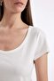 Combed Cotton Basic T-Shirt D4455Ax24Hs - 5