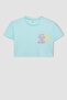 Crop Crew Neck Printed Short Sleeve T-Shirt Girls C4506A824Sm - 7