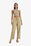 High Waist Pocket Jogger Linen Trousers - Short Leg C7683Ax24Sm