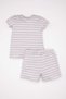 Disney Lilo & Stitch Baby Girl Pajamas Set - Combed Cotton, Short Sleeve, Top Shorts C3478A524Hs - 5