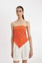 Slim Fit Strapless Wrap Blouse D2914Ax24Hs - 4
