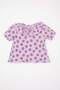 Ruffle Collar Floral Waffle Short Sleeve T-Shirt Baby Girl C9504A524Sm