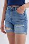 Boyfriend High Waist Folded Hem Jean Shorts C2469Ax24Sm - 5