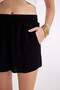 Regular Fit Normal Waist Straight Leg Crinkle Viscose Shorts A3532Ax24Hs - 6