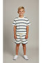 Stripe Detailed Shorts Suit