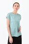 Women's Short Sleeve Front Satin Blouse Dark Green - 6