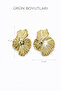 Women's Yellow Steel Timeless Modern Design Stylish Earrings - 6
