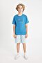 Crew Neck Back Print Short Sleeve T-Shirt Boys D2419A824Hs - 2