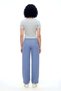Blue White Striped Crew Neck Short Sleeve Women's Crop T-Shirt Sandy S/S Top - 3