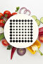 Glass Cutting Board and Presentation Plate Beige Geometric Lines 30X30 cm - 3
