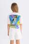 Girls' Disney Princess Relax Fit Crew Neck Short Sleeve T-Shirt C5945A824Hs - 7