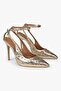 Women's Mila Gold Snake Patterned Belted Ankle Stiletto