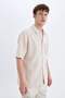 Relax Fit Polo Neck Cotton Short Sleeve Shirt C7556Ax24Sm - 6