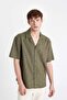 Relax Fit Polo Neck Cotton Short Sleeve Shirt D4540Ax24Sm - 3