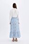 A-Line Patterned Voile Maxi Skirt C9833Ax24Hs - 6