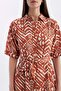 A-Line Shirt Neckline Print Short Sleeve Midi Dress with Kemeer D4575Ax24Hs - 6