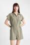 Shirt Collar Tencel Short Sleeve Jumpsuit C1412Ax24Sm - 3