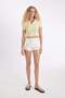 High Waist Cut-Off Hem Jean Shorts C0667Ax24Hs