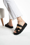 Black Velcro Anatomical Comfortable Sole Women's Slippers (Product Has Been Improved) - 5