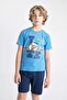 Boys' Pajama Set Printed Short Sleeve Top Shorts C7911A824Sm - 4
