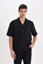 Relax Fit Polo Neck Cotton Short Sleeve Shirt C7578Ax24Sm - 5
